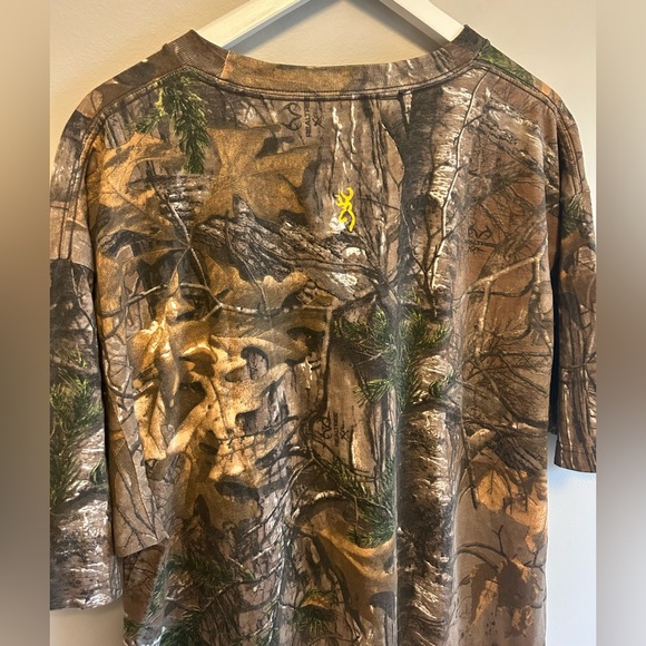 Browning Mossy Oak Camo Mens T-Shirt Size XXL Realtree Hunting Never Worn - Picture 6 of 7